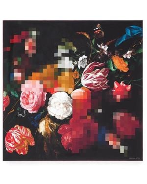 Dries Van Noten Silk Square Scarf - Red