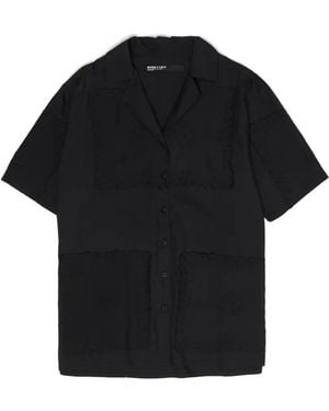 Bimba Y Lola Embroidered-Patchwork Shirt - Black