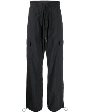Iceberg Gerade Hose Mit Kordelzug - Schwarz