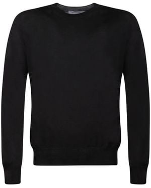 Gran Sasso Crew-Neck Long-Sleeve Jumper - Black