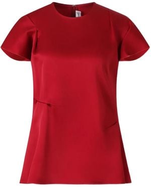 Victoria Beckham Top Met Korte Mouwen - Rood