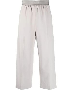 Stella McCartney Cropped Wide-Leg Trousers - Grey