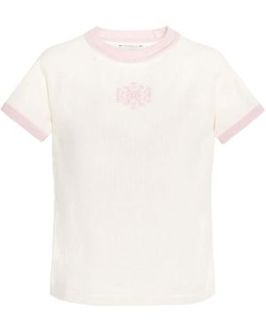 Barrie ロゴ カシミアtシャツ - ホワイト