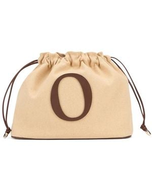 Orciani Logo-Patch Drawstring Tote Bag - Natural