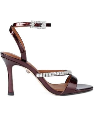 Kurt Geiger Crystal-Embellished Strap Sandals - White