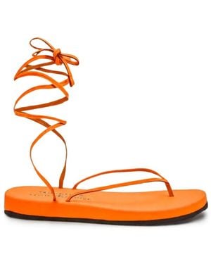 Bettina Vermillon Jenifer Thong-Strap Sandals - Orange