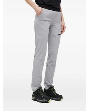 Salewa Pantalones Con Logo - Gris