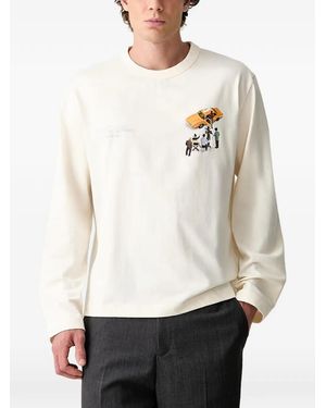 Filling Pieces T-Shirt Imprimé À Manches Longues - White