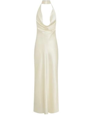Nicholas Cowl-Neck Maxi Dress - White