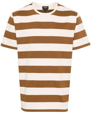 A.P.C. T-Shirt A Righe - Marrone