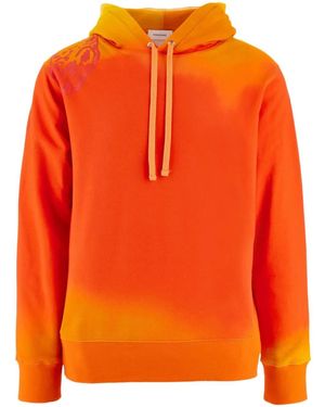 Ferragamo Sunset-Print Cotton Hoodie - Orange