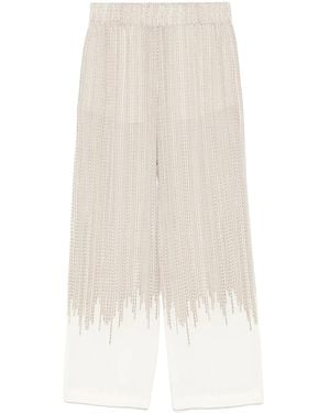 Victoria Beckham ジオメトリックパターン パンツ - ホワイト