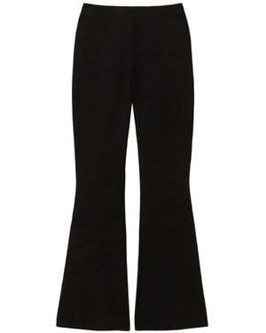 Twinset Pantalon En Maille À Coupe Évasée - Black