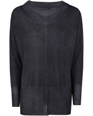 Pierantoniogaspari Ribbed Round-Neck Jumper - Blue