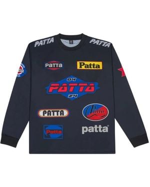PATTA T-Shirt À Logo Et Manches Longues - Bleu