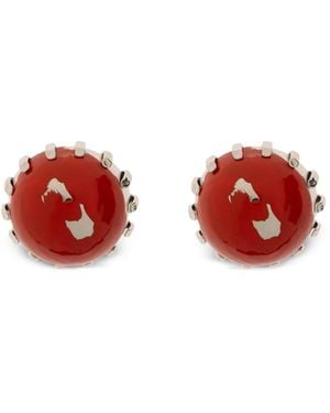 Marni Orecchini Con Decorazione E Incastonatura A Griffe - Rosso