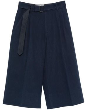 G-Star Belted Pleated Culottes - Blue
