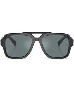 Dolce & Gabbana Gafas De Sol Con Doble Puente - Gris