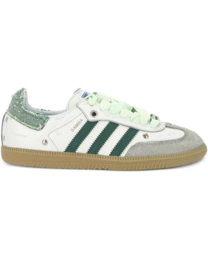 Seddy's Customised Adidas Samba Three-Striped Sneakers - Green