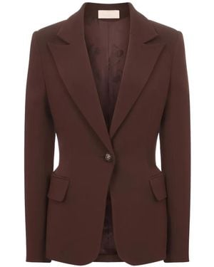 Elie Saab Single-Breasted Blazer - Brown