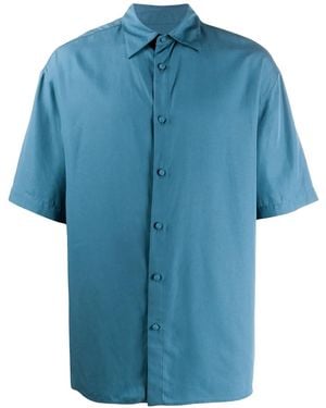 Valentino Garavani Short-Sleeved Oversized Shirt - Blue