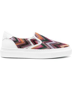 Missoni ジグザグパターン スニーカー - ホワイト