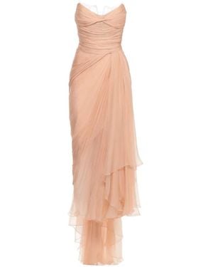 Maria Lucia Hohan Jolie Lace-Trimmed Pleated Dress - White