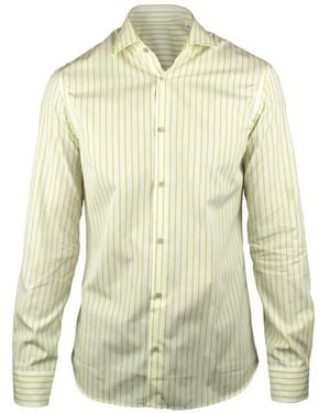 Moorer Striped-Pattern Shirt - Green