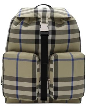 Burberry Medium Check Backpack - Gray