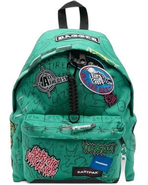 DAGGER Mochila Con Estampado De Grafiti Y Parche - Verde