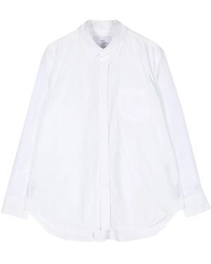 Fumito Ganryu Pleated-Back Cotton-Blend Shirt - White