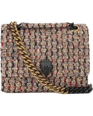 Kurt Geiger Schultertasche mit Tweed-Struktur - Pink