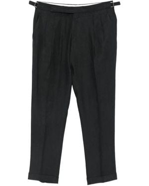 Briglia 1949 Pleated Side-Adjuster Trousers - Black