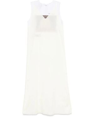 Plan C Robe À Design Superposé - Blanc