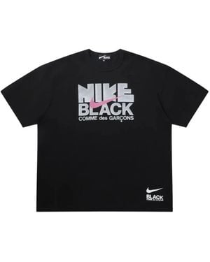 COMME DES GARÇON BLACK X Nike Logo-Print Cotton T-Shirt - Black