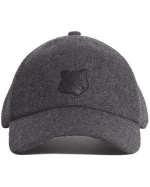 Maison Kitsuné Fox Head Baseball Cap - Gray