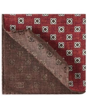 Brunello Cucinelli Pañuelo De Bolsillo Con Motivo Geométrico - Rojo