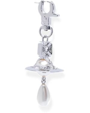 Vivienne Westwood Aïda Orb Drop Earrings - White