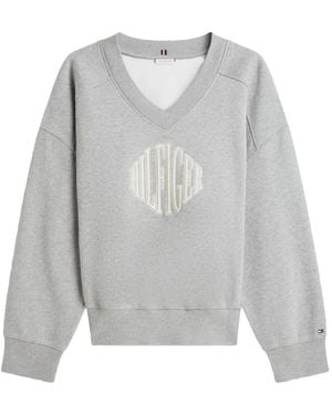 Tommy Hilfiger Sweatshirt Mit V-Ausschnitt - Grau