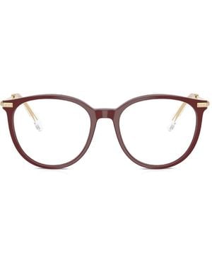 Swarovski Oval-Frame Glasses - Red