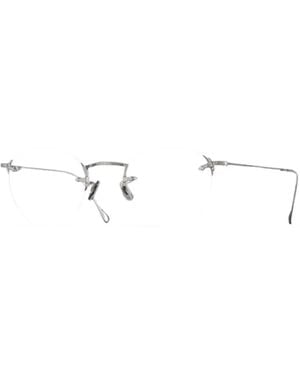 Eyevan 7285 Rahmenlose 140 Brille Mit Runden Gläsern - Weiß