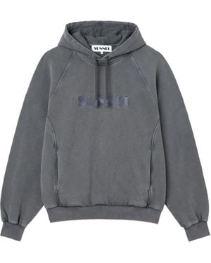 Sunnei Organic Cotton Hoodie - Grey