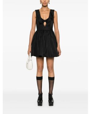 ワンピース PRADA BLACK VELVET MINI DRESS WITH BOWS Prada Black velvet mini dress with bows | TheDoubleF