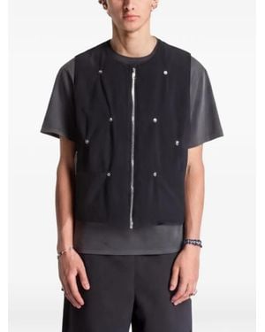 HELIOT EMIL Vox Stud-Embellished Vest - Black