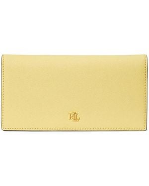Ralph Lauren Logo-Plaque Leather Wallet - Yellow