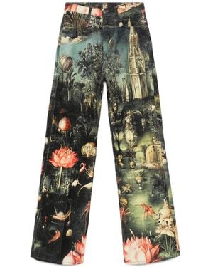 R13 Pantalones rectos Charlotte - Verde