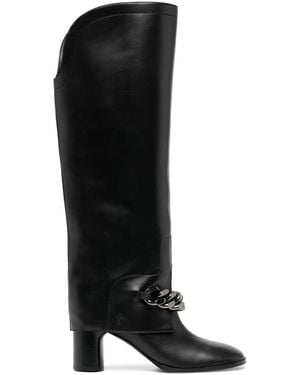 Casadei Varenne 100Mm Chain-Link Trim Boots - Black