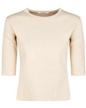 Max Mara Pure Stretch T-Shirt - Natural