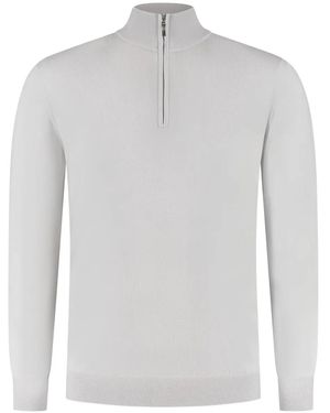 Doriani Zip-Up High-Neck Jumper - White