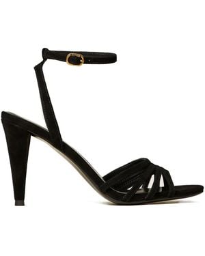 Twinset Suede Buckle-Strap Sandals - Black